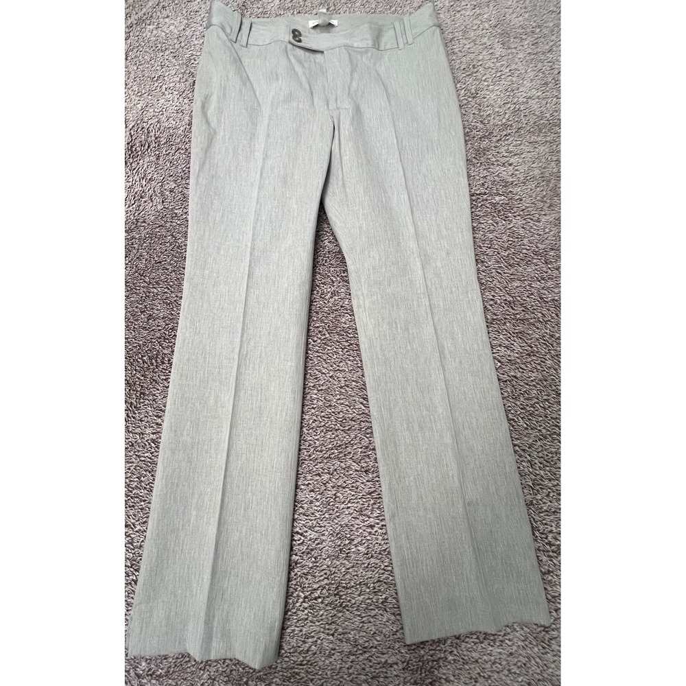 Banana Republic Contoured Fit Dress Pants Womens 12 Gray Stretch Straight Leg - Picture 11 of 13